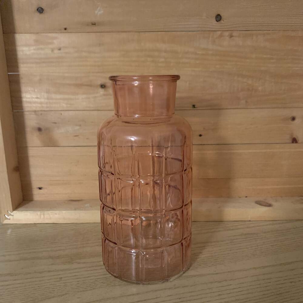 Pink Anchor Hocking Depression Glass Block Optic Pitcher
